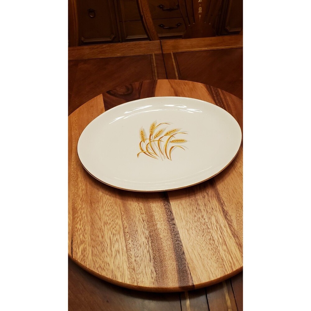11" Oval Serving Platter Golden Wheat by HOMER LAUGHLIN